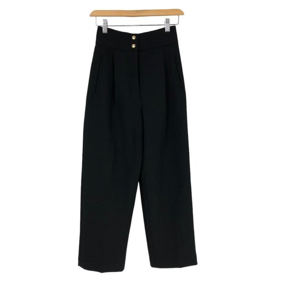 Aritzia Pants - Le fou Wilfred Aritzia Black Dress Pants with Gold front buttons Size 00
